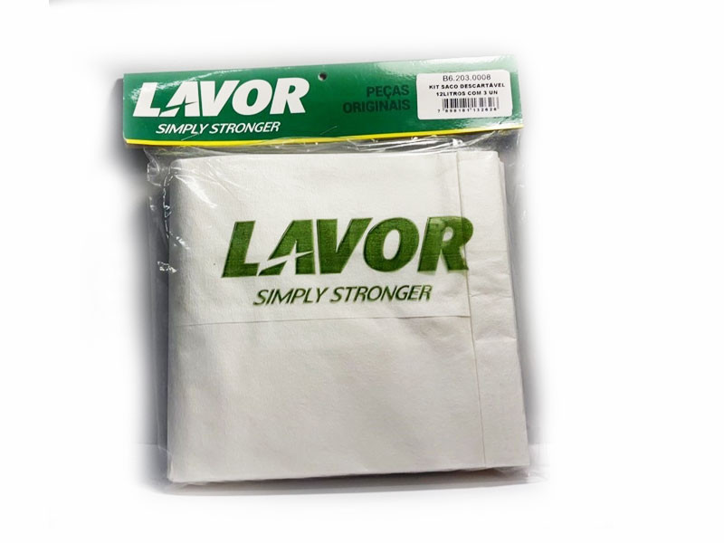 KIT FILTRO DESCARTÁVEL LAVOR 12L