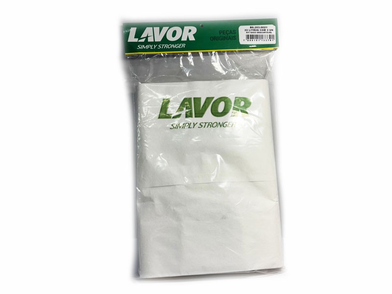 KIT FILTRO DESCARTÁVEL LAVOR 22L